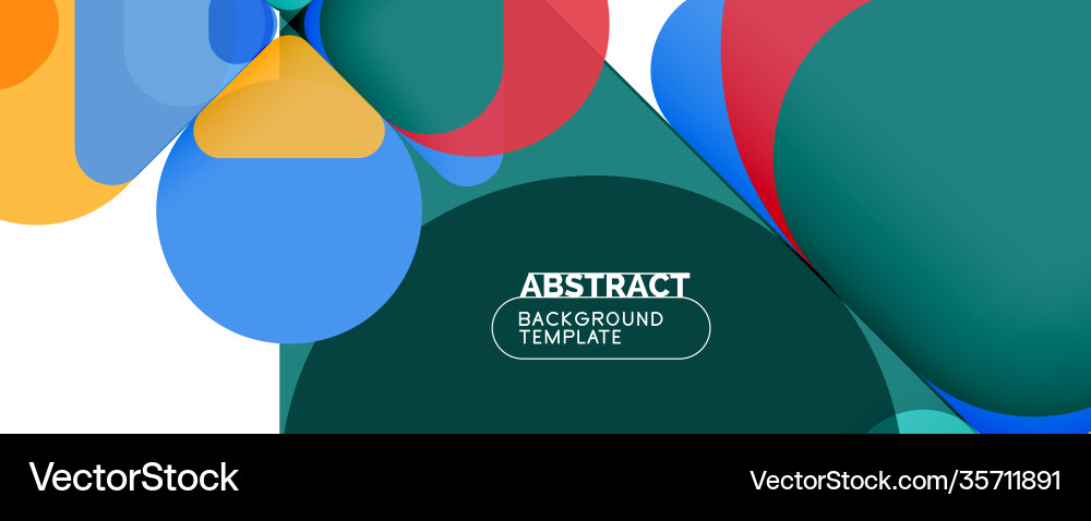 Flat geometric round shapes and dynamic lines Flat geometric round shapes and dynamic lines vector image