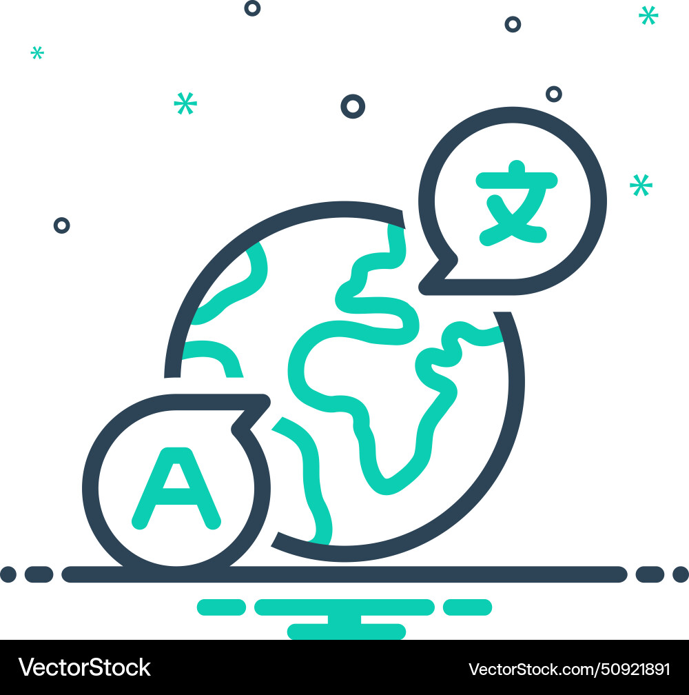 Foreign language vector image