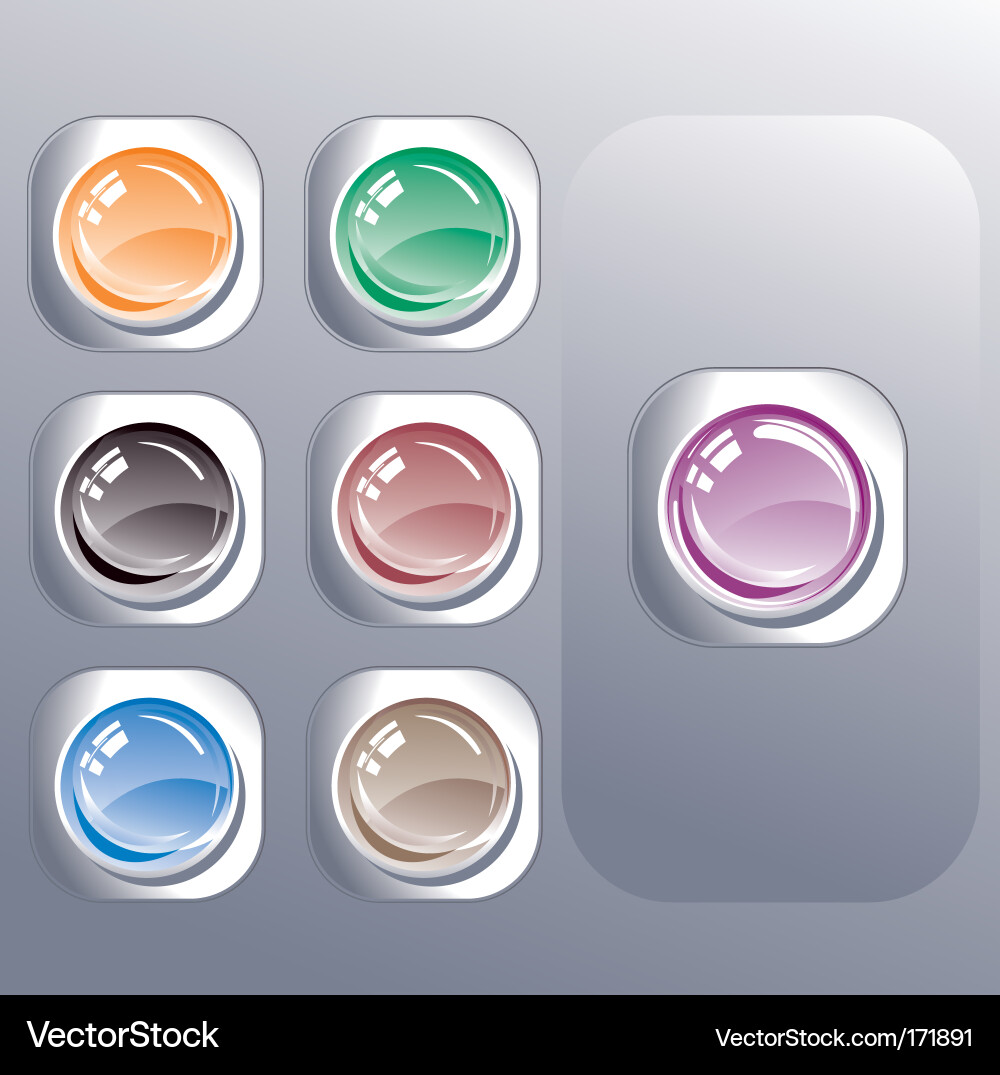 Glass buttons Vector Image