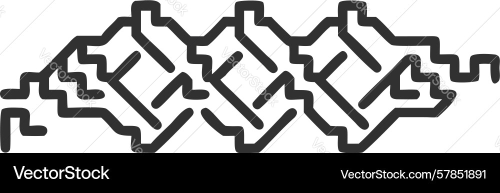 Interlocking circuit pattern for technology vector image