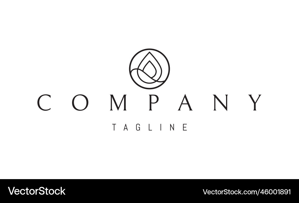 Logo on which an abstract image of a drop Vector Image