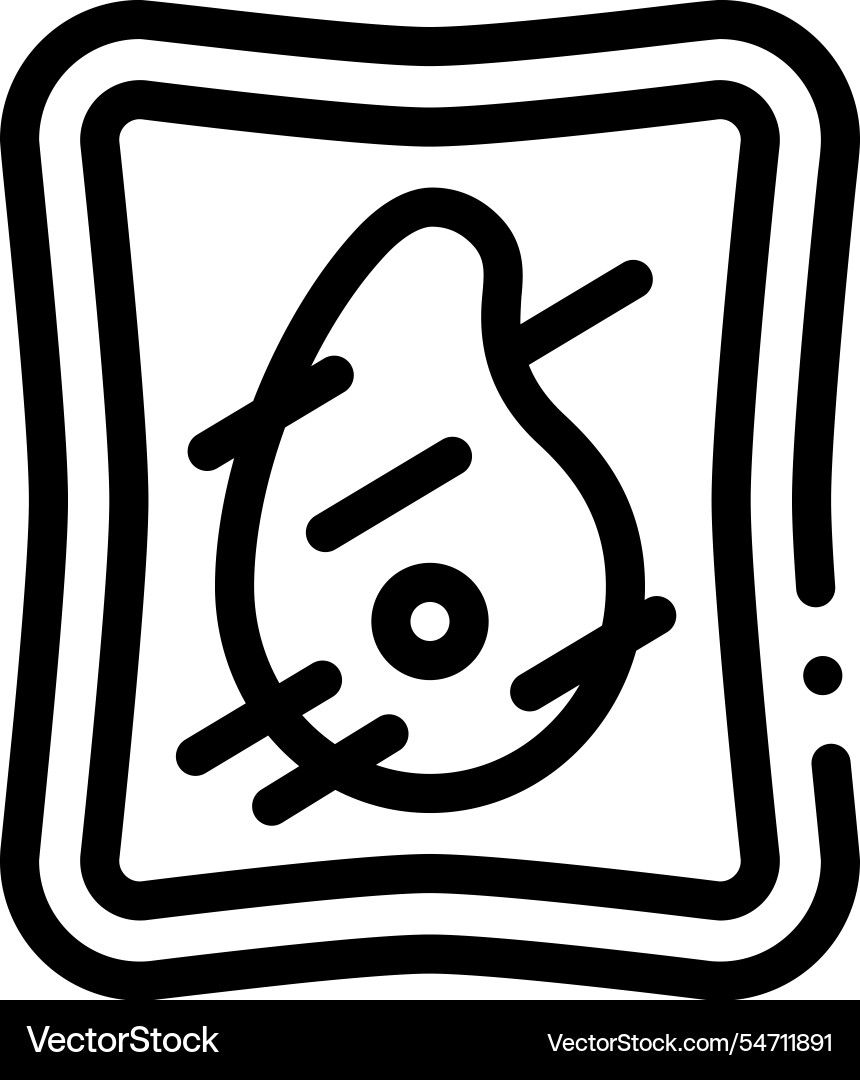 Meat icon thin linear style design isolated Meat icon thin linear style design isolated vector image