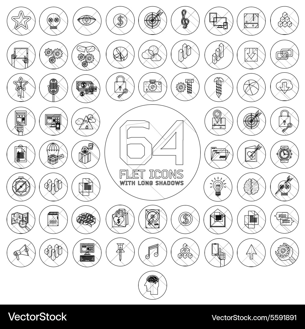 Modern thin line icons for web and mobile vector image