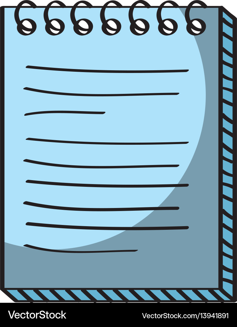 Notebook paper document icon Vector Image