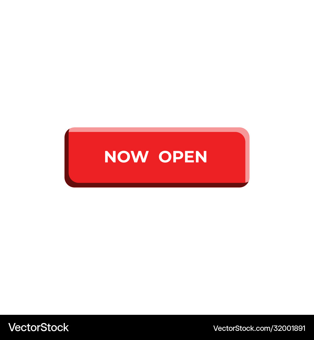 Now open button Now open button vector image