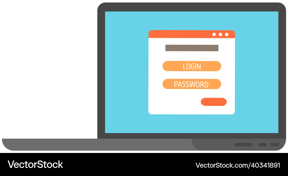 Online login form sign in page user profile Online login form sign in page user profile vector image