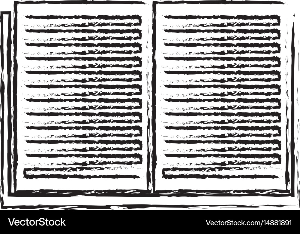 Open book learn literature library sketch vector image