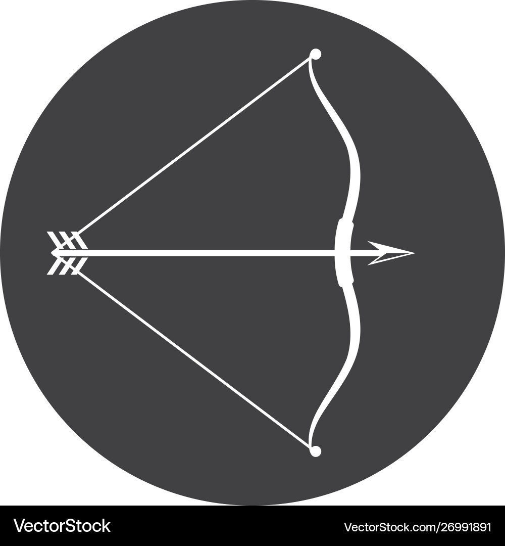 Pfeilbogen-Symbol-Logo-Template Pfeilbogen-Symbol-Logo-Template vektorbild