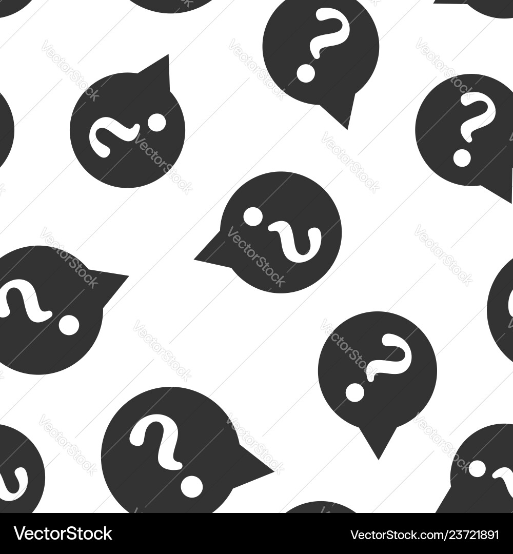 Question mark icon seamless pattern background vector image