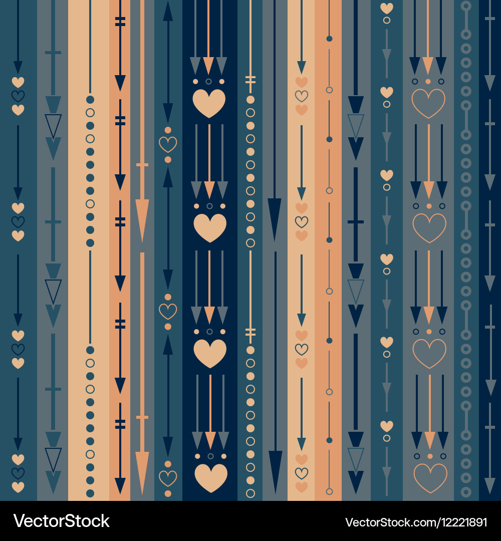 Seamless pattern of the color vertical arrows vector image