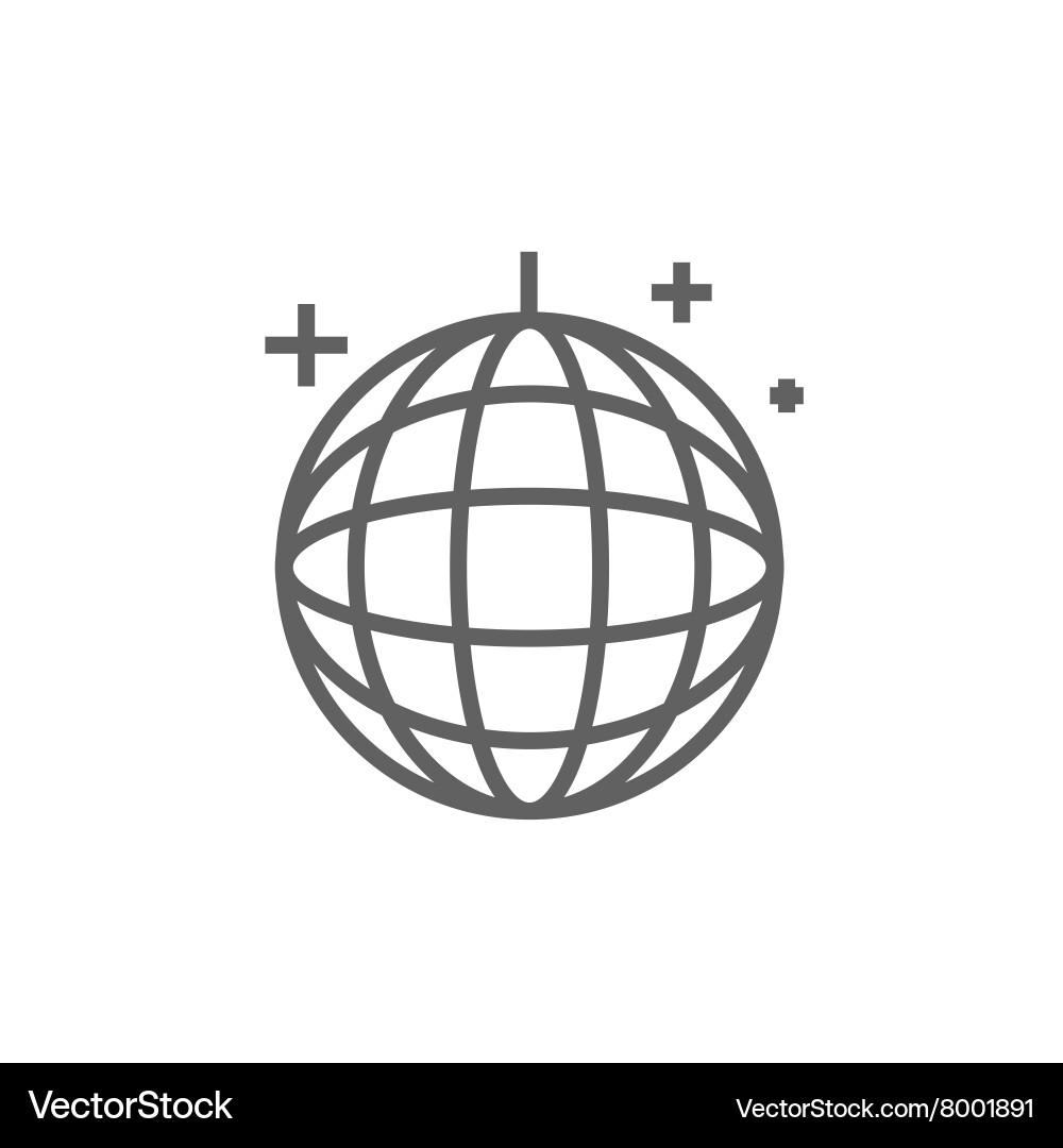 Shiny Disco Ball Icon Vector Image