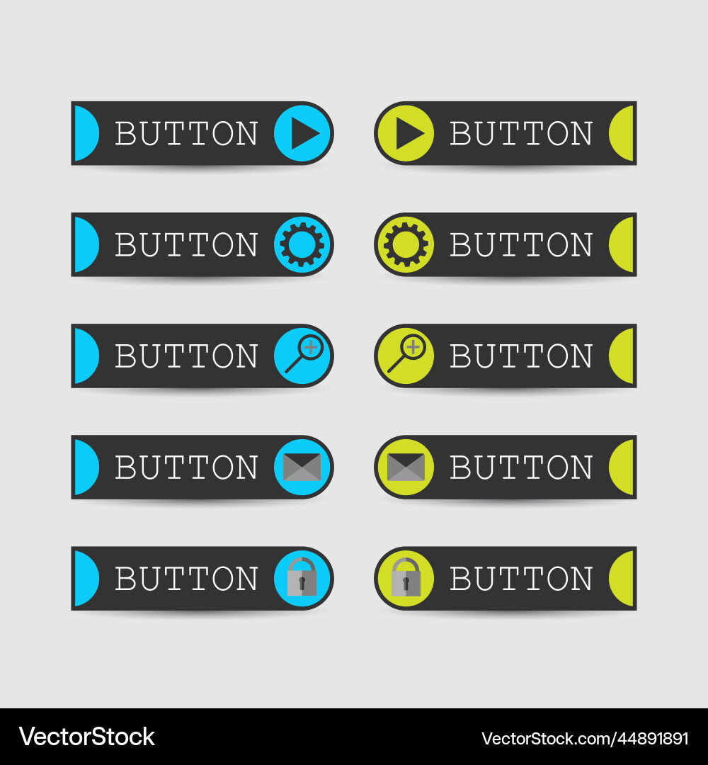 Website button set Vector Image