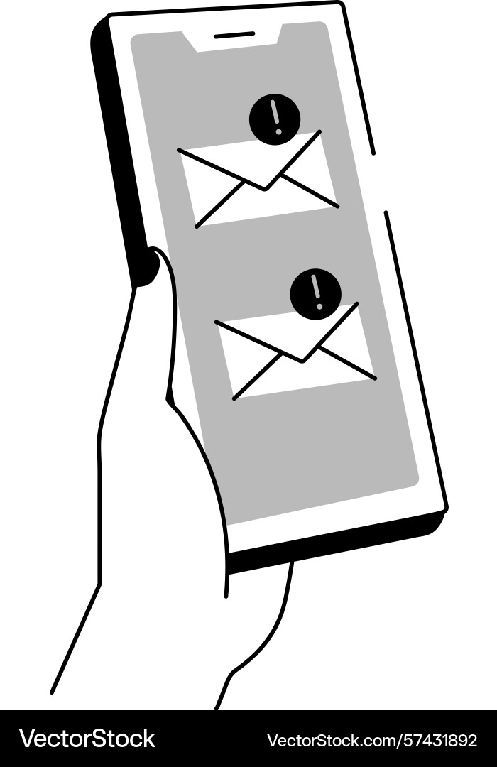 A drawing style showing message error Vector Image