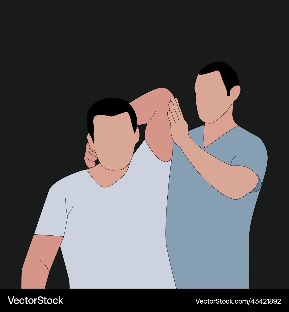 A simple of physical therapist trea A simple of physical therapist trea Vector Image