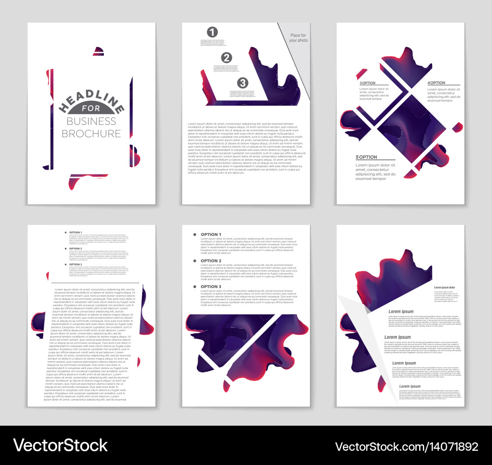 Abstract layout background set for art vector image