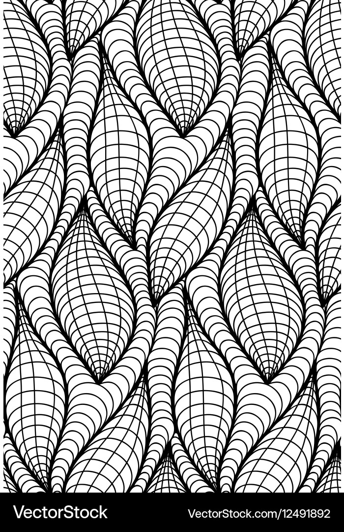 Abstract Line Pattern - Monochrome Wave vector image