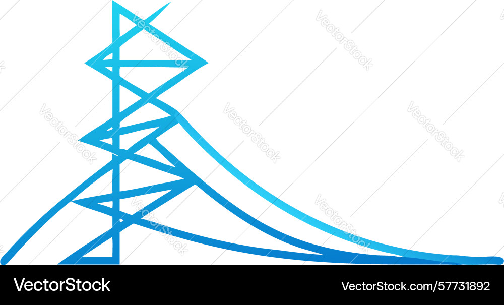 Abstract power grid network lines design vector image