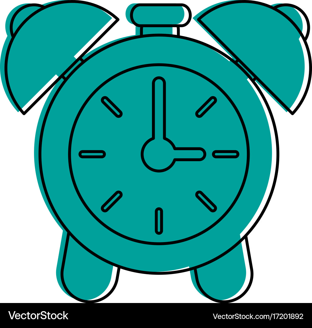 Analog alarm clock icon image vector image