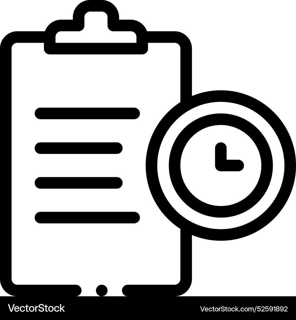 Clipboard icon thin linear style design isolated Clipboard icon thin linear style design isolated vector image