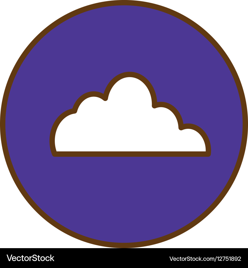 Cloud storage button thumbnail icon image vector image