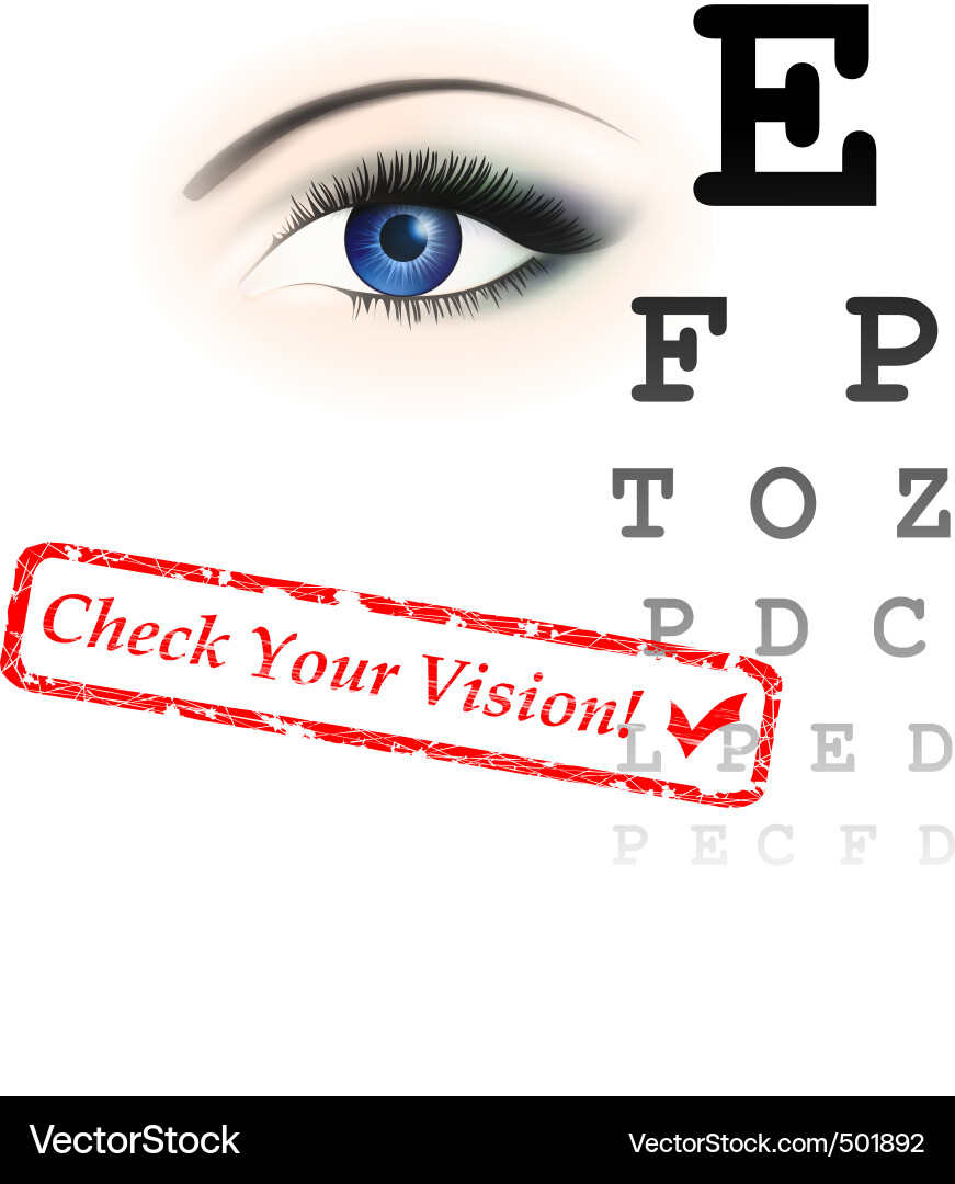 Eye Exam Chart - Vision Test Vektorbild