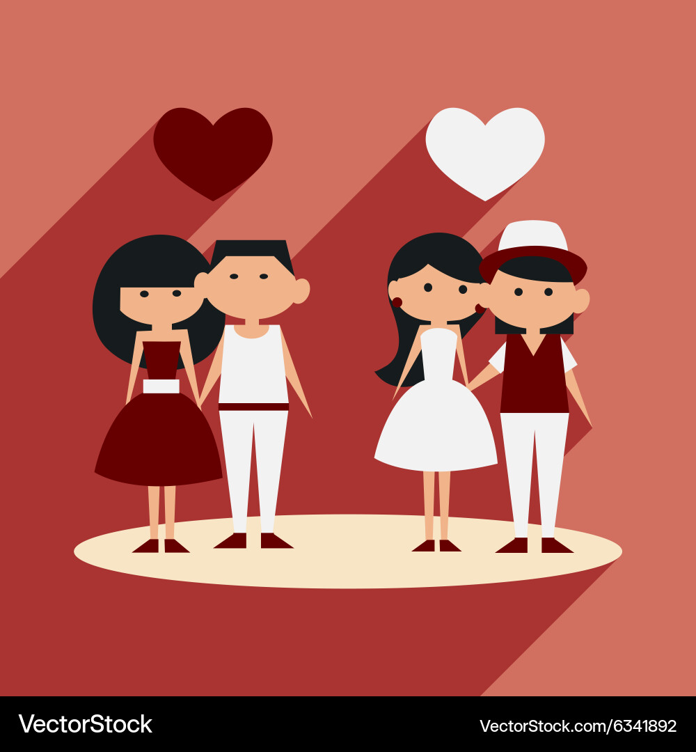 Flat with shadow icon and mobile application vector image