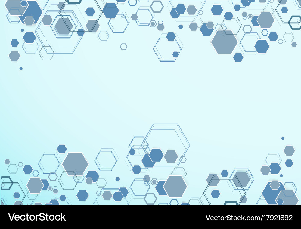 Hexagonal Science & Technology Patterns vector image