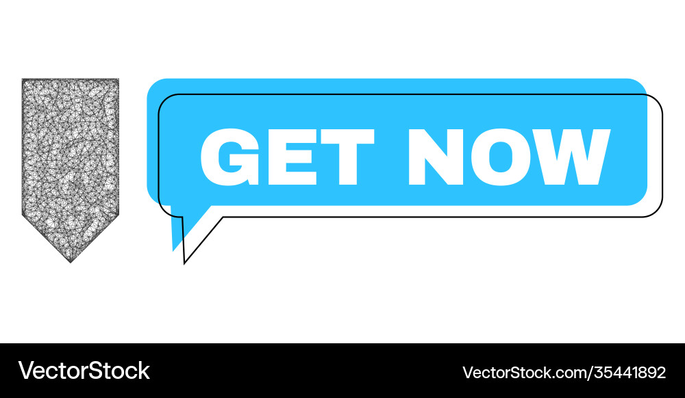 Misplaced get now message frame and net direction Misplaced get now message frame and net direction vector image