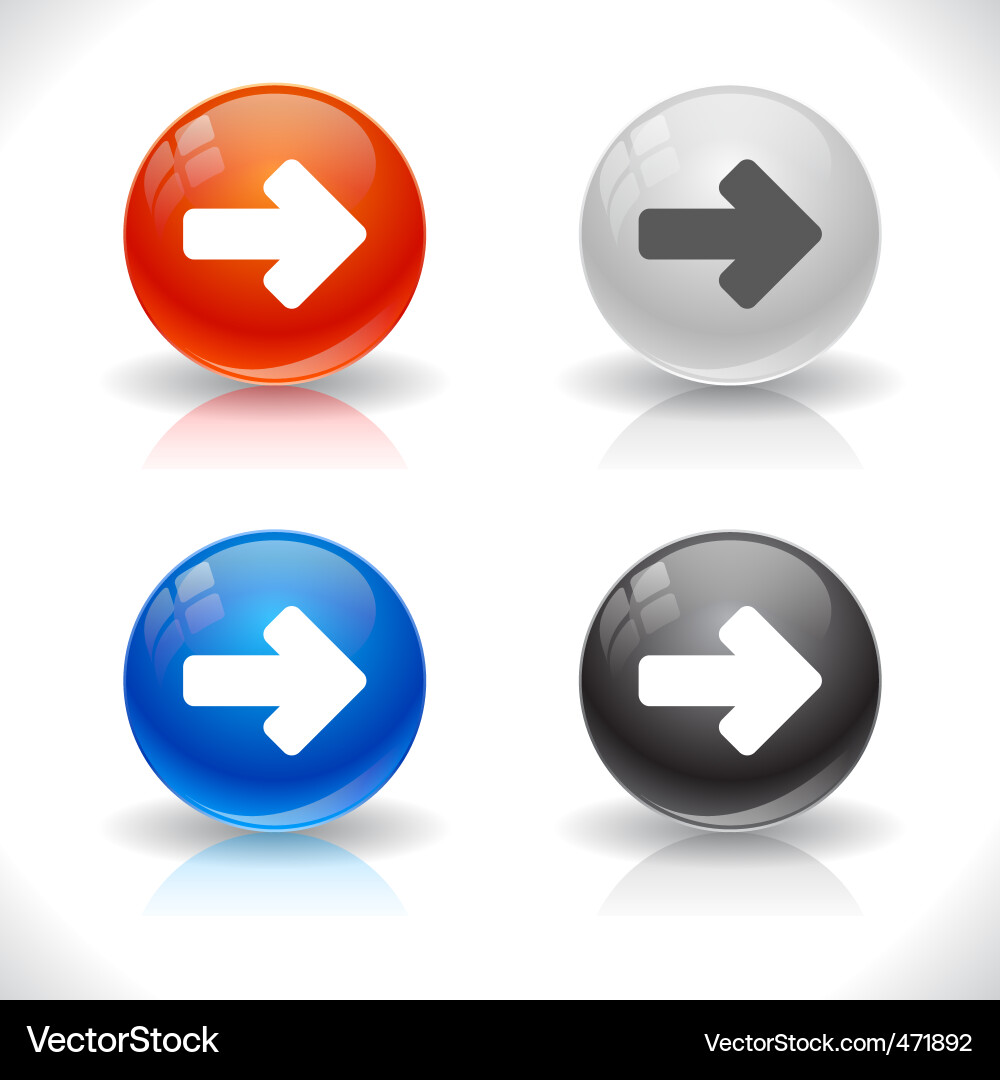 Modern Website Buttons & Icons vector image