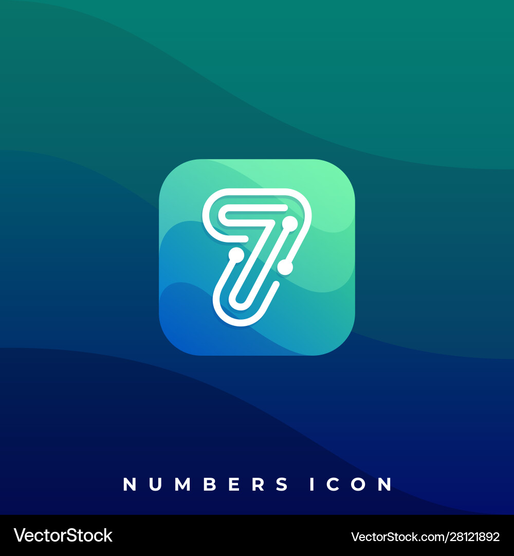 Numbers circuit application template Vector Image