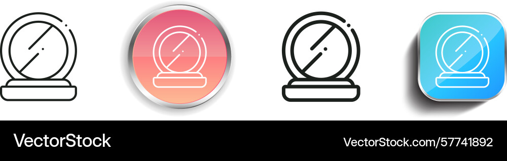 Powder icon thin linear regular and button style Powder icon thin linear regular and button style vector image