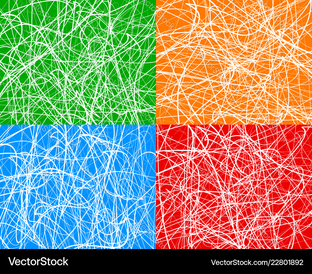 Random lines abstract wavy background set Random lines abstract wavy background set vector image