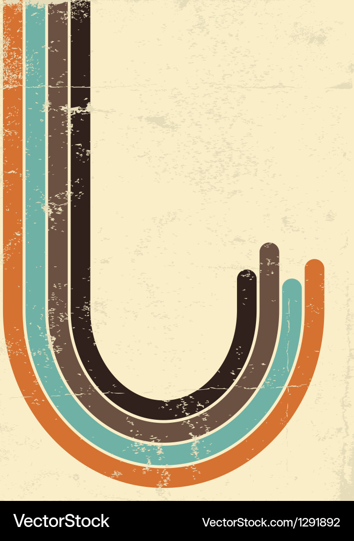 Retro Pattern Background - Stripes & Texture vector image