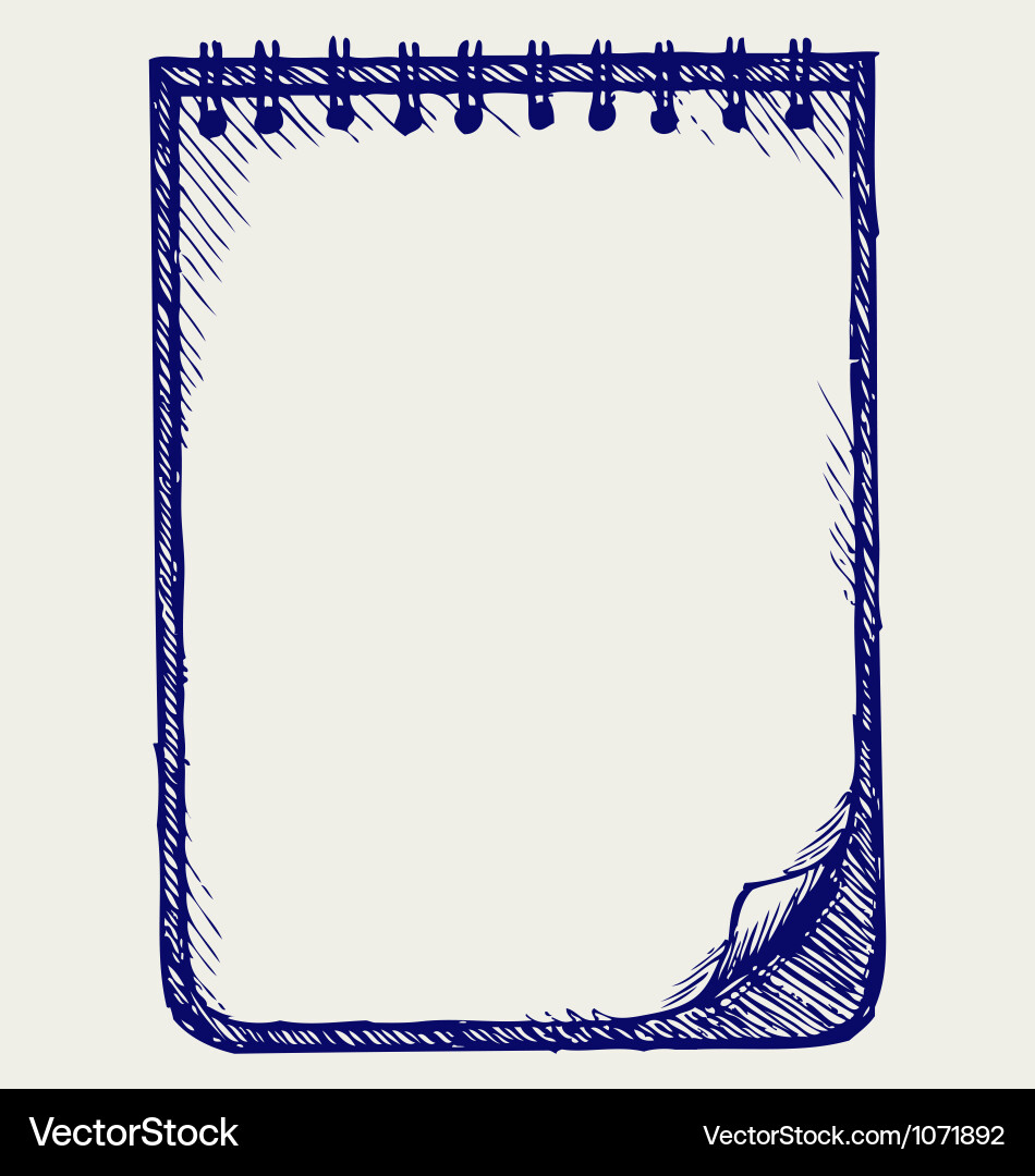 Sketchy Paper with Notebook vector image