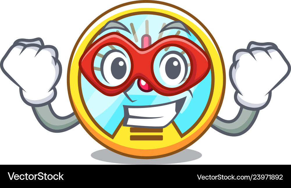 Super hero speedometer is displayed in character Super hero speedometer is displayed in character vector image