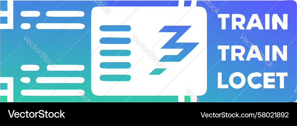 Train Speed Ticket - Numeric Icon Vector Image