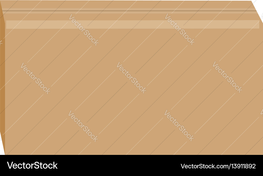 Versiegelte Pappe Box mockup realistischen Stil Versiegelte Pappe Box mockup realistischen Stil vektorbild