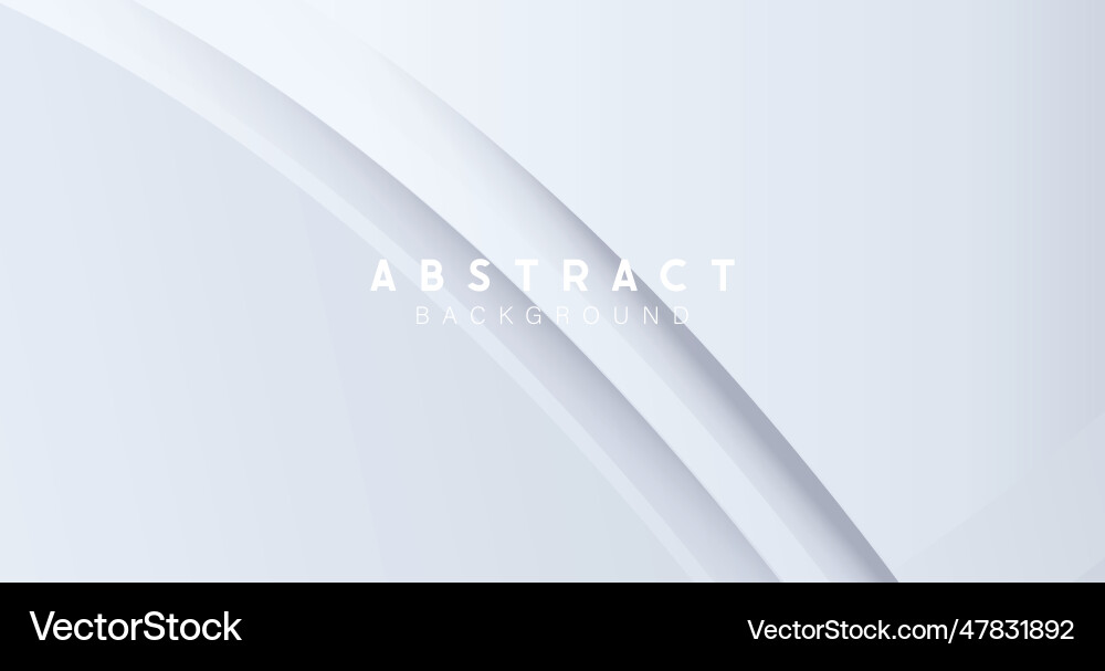 White abstract curve lines background modern vector image