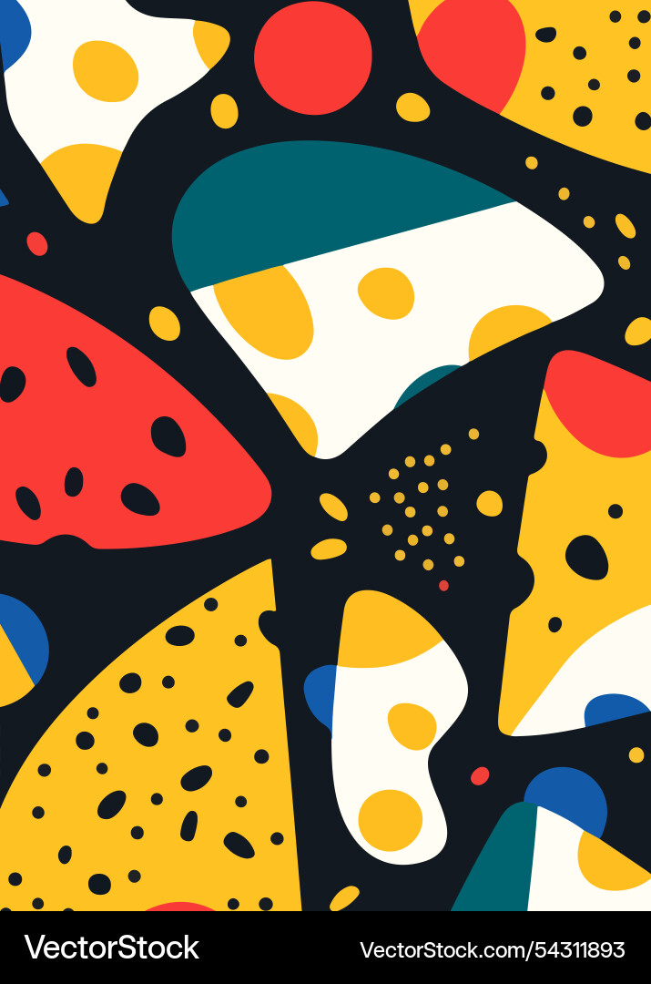Abstract colorful shapes pattern Vector Image