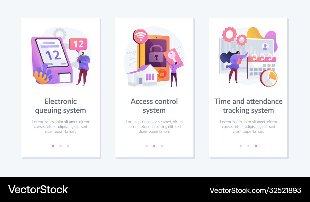 Access and recording technologies app interface Access and recording technologies app interface vector image