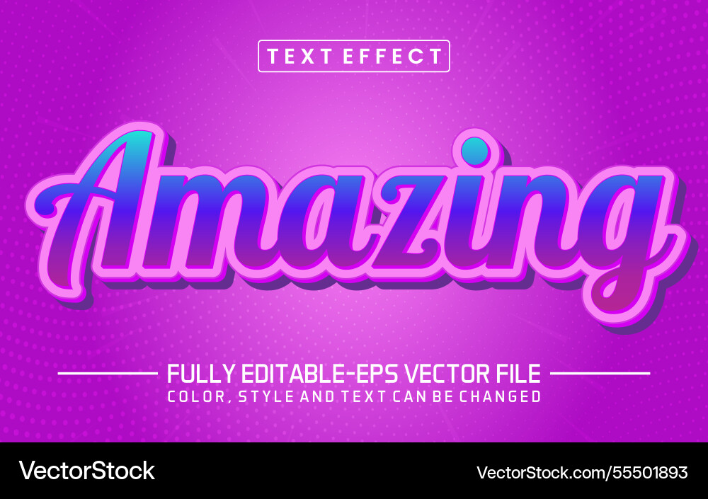 Amazing text editable style effect Amazing text editable style effect vector image