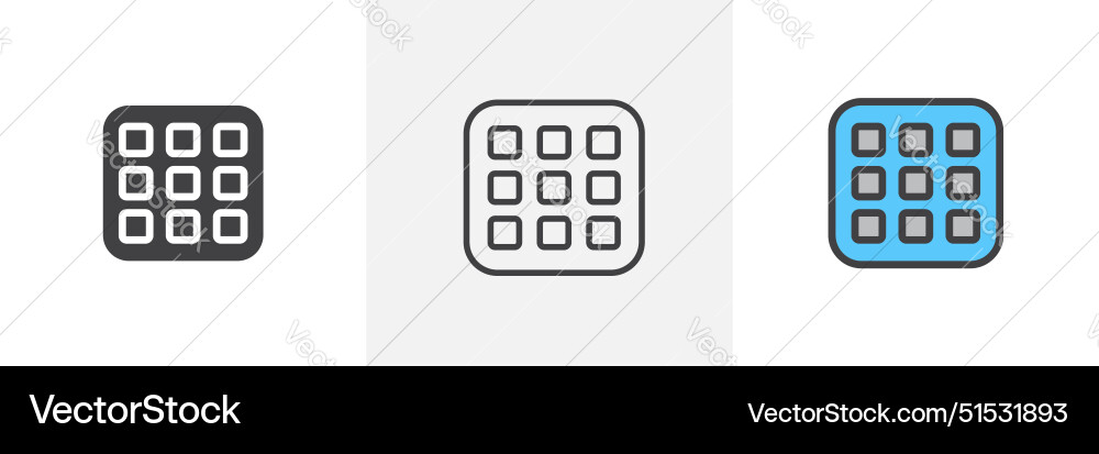 Apps icon set menu or application interface Apps icon set menu or application interface Vector Image