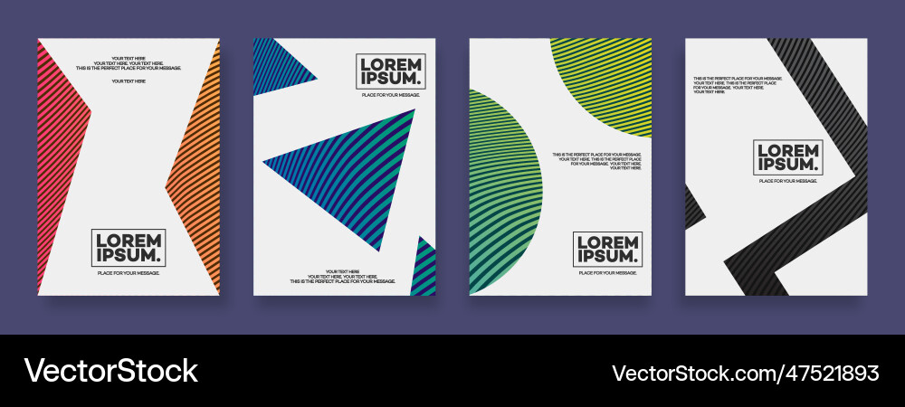 Cover design template set with abstract lines Cover design template set with abstract lines vector image