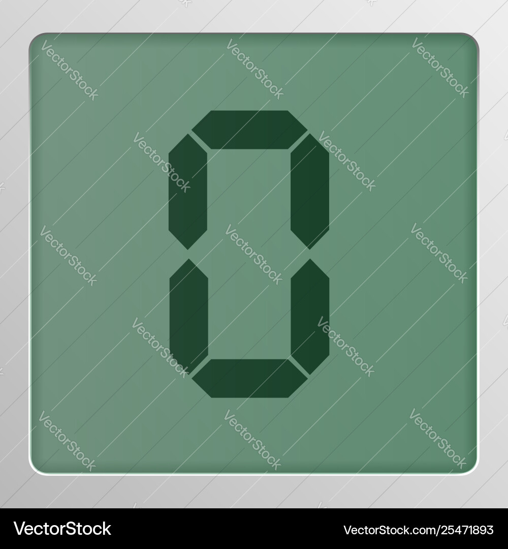 Digital Character Display vector image