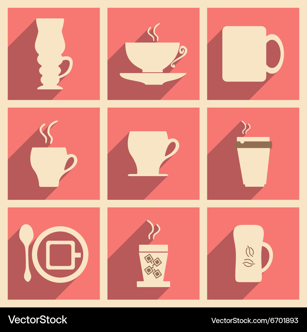Flat with shadow concept and mobile application vector image
