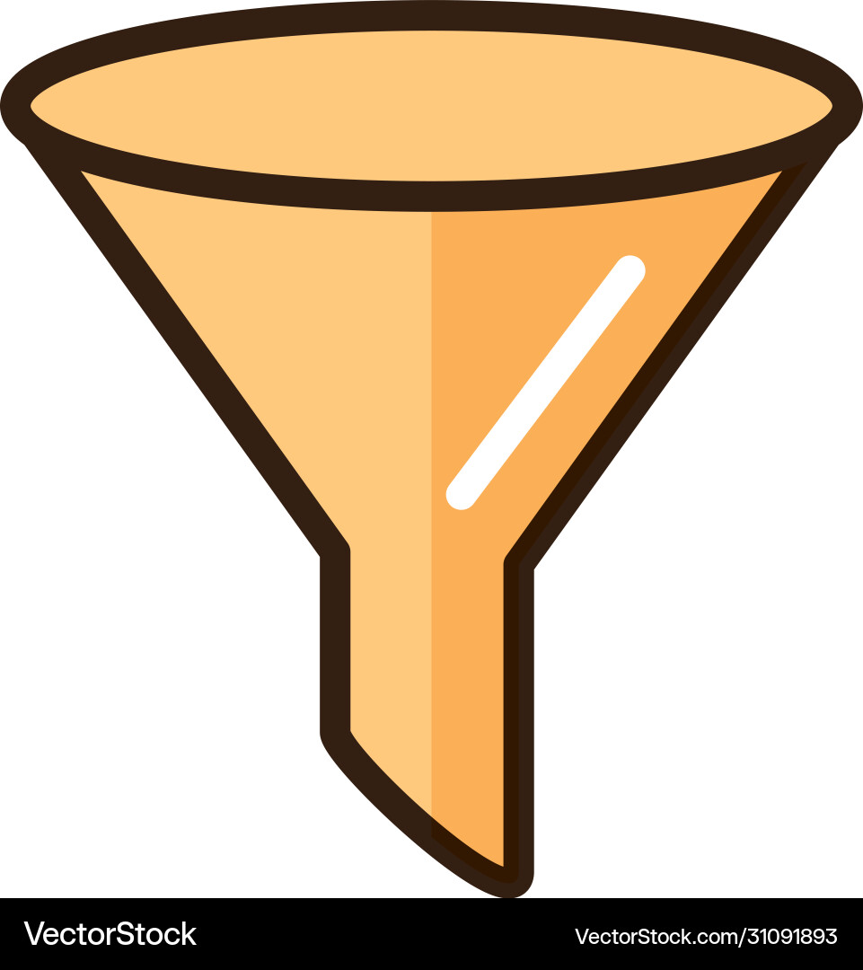 Funnel internet web technology interface line vector image