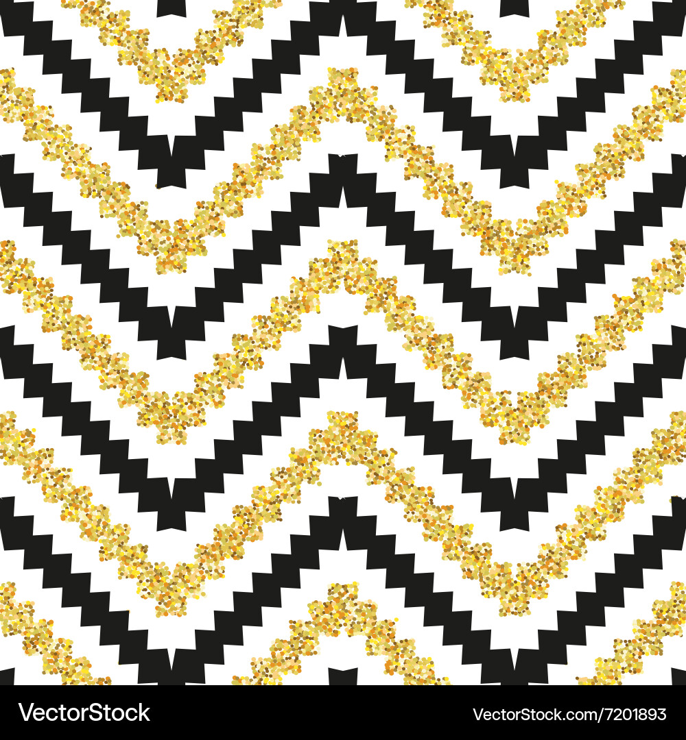 Golden Zigzag Pattern vector image
