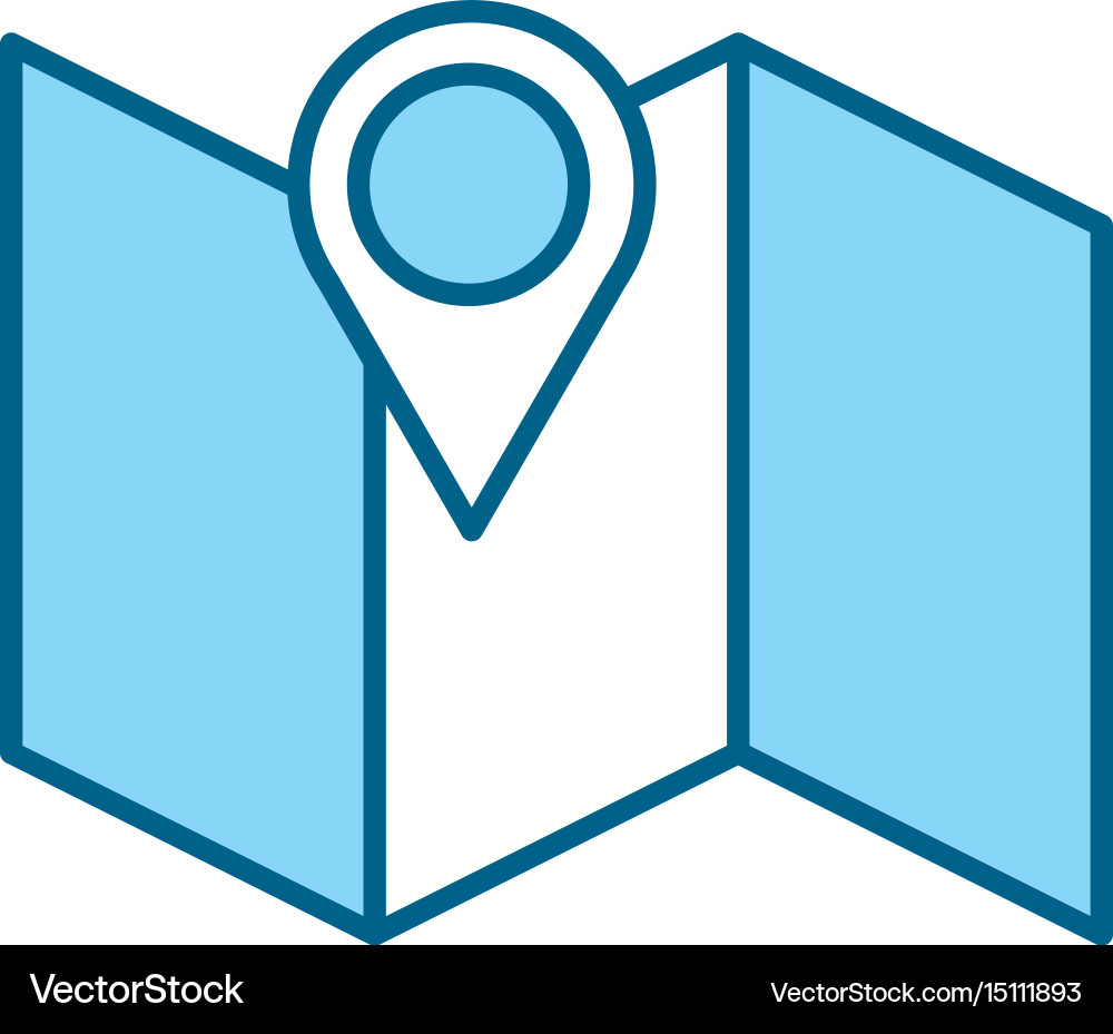 Gps map pointer cartoon vector image