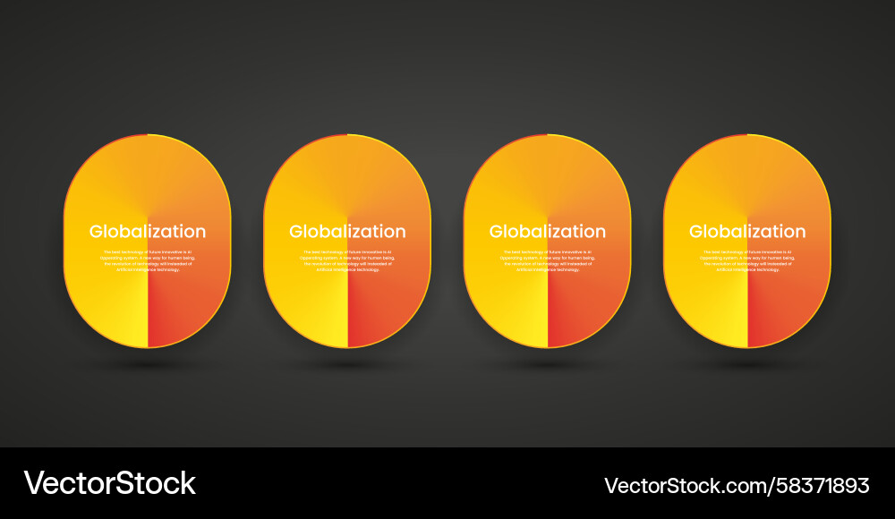 Gradient Buttons - Yellow & Red Vector Image