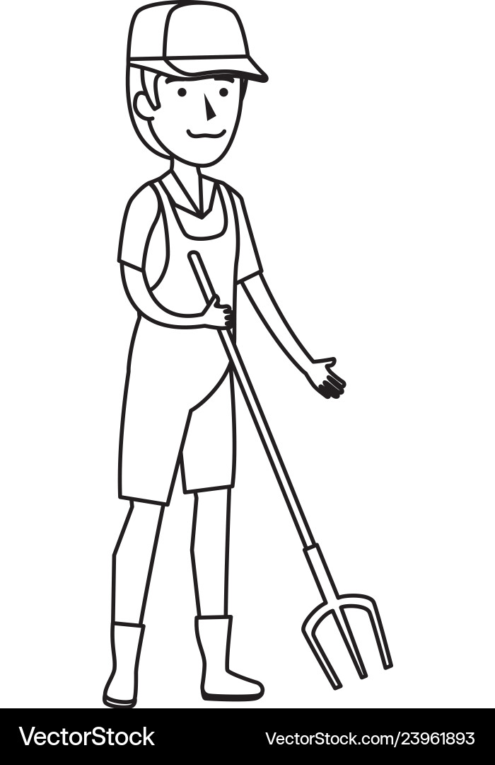 Man worker of zoo character vector image